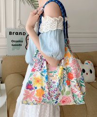 florge/フロージュ florge 【大容量・軽い◎】フラワーリボン総柄ショッピングバッグ/エコバッグ/サブバッグ/508277292