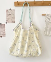 florge/フロージュ florge 【大容量・軽い◎】フラワーリボン総柄ショッピングバッグ/エコバッグ/サブバッグ/508277292