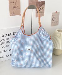 florge/フロージュ florge 【大容量・軽い◎】フラワーリボン総柄ショッピングバッグ/エコバッグ/サブバッグ/508277292