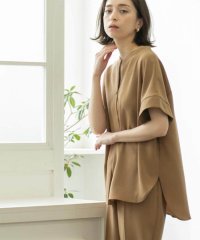 OPAQUE.CLIP/《5色展開/SS－LLサイズ》スキッパー金ボタンブラウス/セットアップ対応【防シワ/ストレッチ/洗濯機洗い可】/508277429