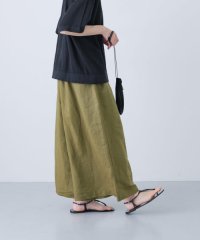 KAGURE/リネンレーヨンワイドギャザーパンツ/508277492