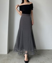 Louere/ルエレ Louere Louere 裾パイピングチュールマーメイドスカート/506648724