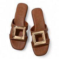 Oh my Sandals/オー マイ サンダルズ Oh my Sandals スクエアトウフラットバックルサンダル/508088782