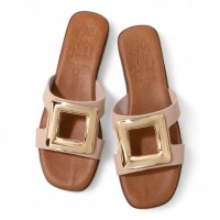 Oh my Sandals/オー マイ サンダルズ Oh my Sandals スクエアトウフラットバックルサンダル/508088782