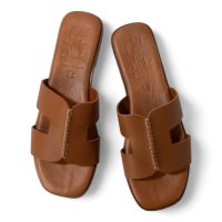 Oh my Sandals/オー マイ サンダルズ Oh my Sandals スクエアトウフラットレザーサンダル/508088783