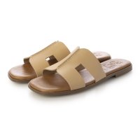 Oh my Sandals/オー マイ サンダルズ Oh my Sandals スクエアトウフラットレザーサンダル/508088783