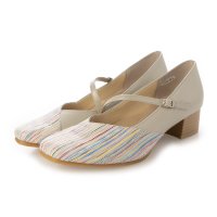 BLANC / BLEU/ブランブルー blanc/bleu 【日本製】【本革】【3E幅】ふかふかインソール 斜めストラップデザインパンプス/508162042