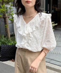 fredy emue/レースフリルカラーブラウス/508240223