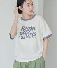 coen/発砲ロゴ アソート プリントリンガーTシャツ/508242384