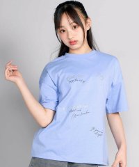 ZIDDY/【接触冷感】ラインストーンロゴTシャツ/508261969