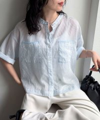 fredy emue/半袖シアーストライプシャツ/508264935