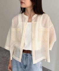 fredy emue/半袖シアーストライプシャツ/508264935