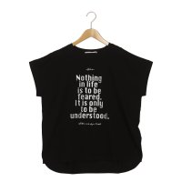 Three Four Time /スリーフォータイム Three Four Time 箔プリントルーズTシャツ/508268264