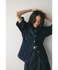 STYLEMIXER/ハーフスリーブシェイプデニムシャツ/508276271