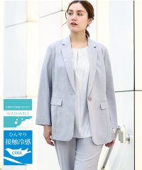 eur3/【大きいサイズ/11号サイズあり/セットアップ対応】接触冷感ストレッチテーラードジャケット/508277666