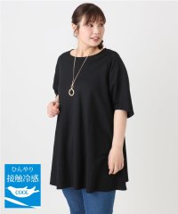 eur3/【大きいサイズ/接触冷感】カノコバックフレアチュニック/508277668