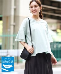 eur3/【大きいサイズ/接触冷感】Vネックシルケット天竺カットソー/508277674