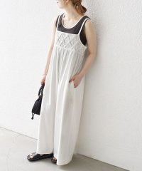 SHIPS any WOMEN/bon_meur:〈手洗い可能〉ロープ編み コットン ワイド ギャザー サロペット/508277796