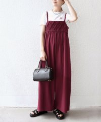 SHIPS any WOMEN/bon_meur:〈手洗い可能〉ロープ編み コットン ワイド ギャザー サロペット/508277796