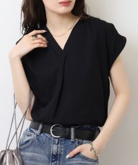 atONE/アットワン atONE ブラウス風タックスキッパー フレンチ袖Tシャツ/508278105