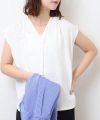 atONE/アットワン atONE ブラウス風タックスキッパー フレンチ袖Tシャツ/508278105