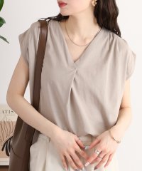 atONE/アットワン atONE ブラウス風タックスキッパー フレンチ袖Tシャツ/508278105