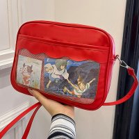 REAL STYLE/リアルスタイル REAL STYLE 痛バッグ ショルダーバッグ レディース メッシュボード付き 缶バッジ アニメ 軽い 斜めがけ クリアバッグ 推し活 グッズ/508278241