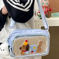 REAL STYLE/リアルスタイル REAL STYLE 痛バッグ ショルダーバッグ レディース メッシュボード付き 缶バッジ アニメ 軽い 斜めがけ クリアバッグ 推し活 グッズ/508278243