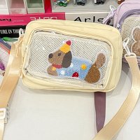 REAL STYLE/リアルスタイル REAL STYLE 痛バッグ ショルダーバッグ レディース メッシュボード付き 缶バッジ アニメ 軽い 斜めがけ クリアバッグ 推し活 グッズ/508278243