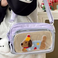 REAL STYLE/リアルスタイル REAL STYLE 痛バッグ ショルダーバッグ レディース メッシュボード付き 缶バッジ アニメ 軽い 斜めがけ クリアバッグ 推し活 グッズ/508278243