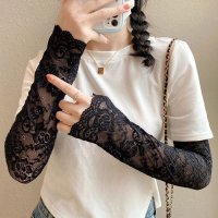 REAL STYLE/リアルスタイル REAL STYLE アームカバー レディース UVケア おしゃれ レース ロング 紫外線対策 日焼け防止 腕カバー 夏 薄手 シアー 花 かわ/508278258