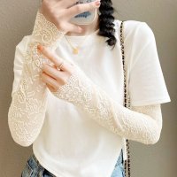 REAL STYLE/リアルスタイル REAL STYLE アームカバー レディース UVケア おしゃれ レース ロング 紫外線対策 日焼け防止 腕カバー 夏 薄手 シアー 花 かわ/508278258