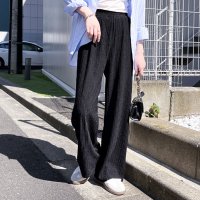 REAL STYLE/リアルスタイル REAL STYLE ワイドパンツ レディース きれいめ 夏 春 秋 プリーツ エンボス 涼しい ボトムス ズボン ゆったり 軽量 ウエストゴム/508278270