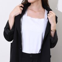 REAL STYLE/リアルスタイル REAL STYLE タンクトップ レディース インナー レース 綿100％ コットン100％ スクエアネック 肌着 下着 トップス ノースリー/508278271