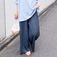 REAL STYLE/リアルスタイル REAL STYLE ワイドパンツ レディース きれいめ 夏 涼しい プリーツ セルフカット ガウチョ ボトムス ズボン ウエストゴム ゆったり/508278273