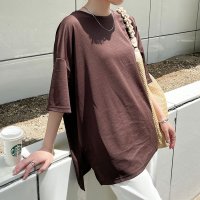 REAL STYLE/リアルスタイル REAL STYLE カットソー レディース 半袖 5分袖 涼しい 速乾 トップス 薄手 透け感 Tシャツ ゆったり 体型カバー シアー 軽い /508278274