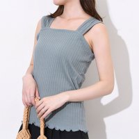 REAL STYLE/リアルスタイル REAL STYLE キャミソール タンクトップ 綿混 レディース インナー 夏 涼しい スクエアネック リブ 肌着 トップス ノースリーブ ブ/508278277