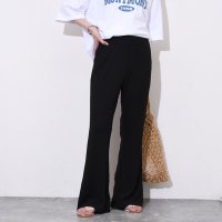 REAL STYLE/リアルスタイル REAL STYLE プリーツパンツ レディース きれいめ 夏 リブ ワイドパンツ 涼しい ボトムス ズボン 軽量 ウエストゴム 黒 大きいサイ/508278278