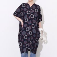 REAL STYLE/リアルスタイル REAL STYLE ワンピース チュニック レディース 夏 半袖 涼しい 速乾 ロング ミモレ Vネック 薄手 ゆったり 大きいサイズ ドルマ/508278280