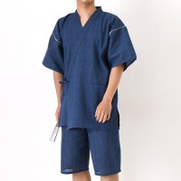 REAL STYLE/リアルスタイル REAL STYLE 甚平 浴衣 メンズ セット 上下 パジャマ 安い 和柄 和服 和風 しじら ハーフパンツ ズボン トップス ボトムス 夏祭/508278281