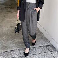 REAL STYLE/リアルスタイル REAL STYLE テーパードパンツ レディース 春 夏 秋 冬 低身長 ボトムス ズボン 綿 コットン ポケット ハイウエスト ウエストゴム/508278290