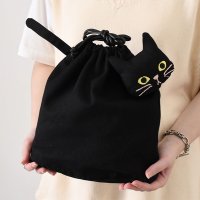REAL STYLE/リアルスタイル REAL STYLE 巾着バッグ レディース 2way ショルダーバッグ ハンドバッグ ポーチ バッグインバッグ 斜めがけ 肩掛け マチ ネコ /508278311