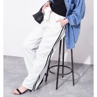 REAL STYLE/リアルスタイル REAL STYLE スウェットパンツ レディース ワイドパンツ ジョガーパンツ サイドライン 薄手 夏 部屋着 スポーツ 運動 ゆったり ウエ/508278331