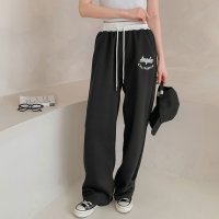 REAL STYLE/リアルスタイル REAL STYLE スウェットパンツ レディース 夏 スエット 下 ウエストゴム 部屋着 ルームウェア 白 黒 薄手 ゆったり ポケット ボト/508278335