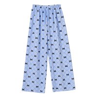 REAL STYLE/リアルスタイル REAL STYLE ワイドパンツ レディース 丈長め 夏 リボン ギンガムチェック 涼しい 涼感 速乾 ハイウエスト ボトムス 薄手 柄パンツ/508278340