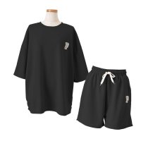 REAL STYLE/リアルスタイル REAL STYLE セットアップ レディース 夏 半袖 ライトスウェット ショートパンツ カジュアル 韓国 ズボン トップス ボトムス 上下セ/508278342