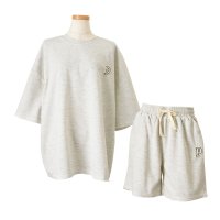 REAL STYLE/リアルスタイル REAL STYLE セットアップ レディース 夏 半袖 ライトスウェット ショートパンツ カジュアル 韓国 ズボン トップス ボトムス 上下セ/508278342