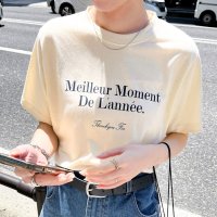 REAL STYLE/リアルスタイル REAL STYLE Tシャツ レディース 半袖 ゆったり 薄手 夏 ロゴ プリント クルーネック ストレッチ ゆるてろ トップス カットソー /508278356
