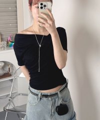 VIVIDLADY/ビビッドレディ VIVIDLADY ドレープリブTシャツ 半袖/508278368