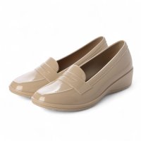 Angel fit/エンジェルフィット Angel FiT レディース レインローファー レインシューズ ラウンドトゥ ウェッジソール ローヒール クッション性 インソール 晴雨兼/508278422
